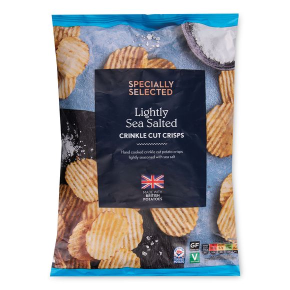 Specially Selected Crinkle Cut Lightly Salted Potato Crisps 150g